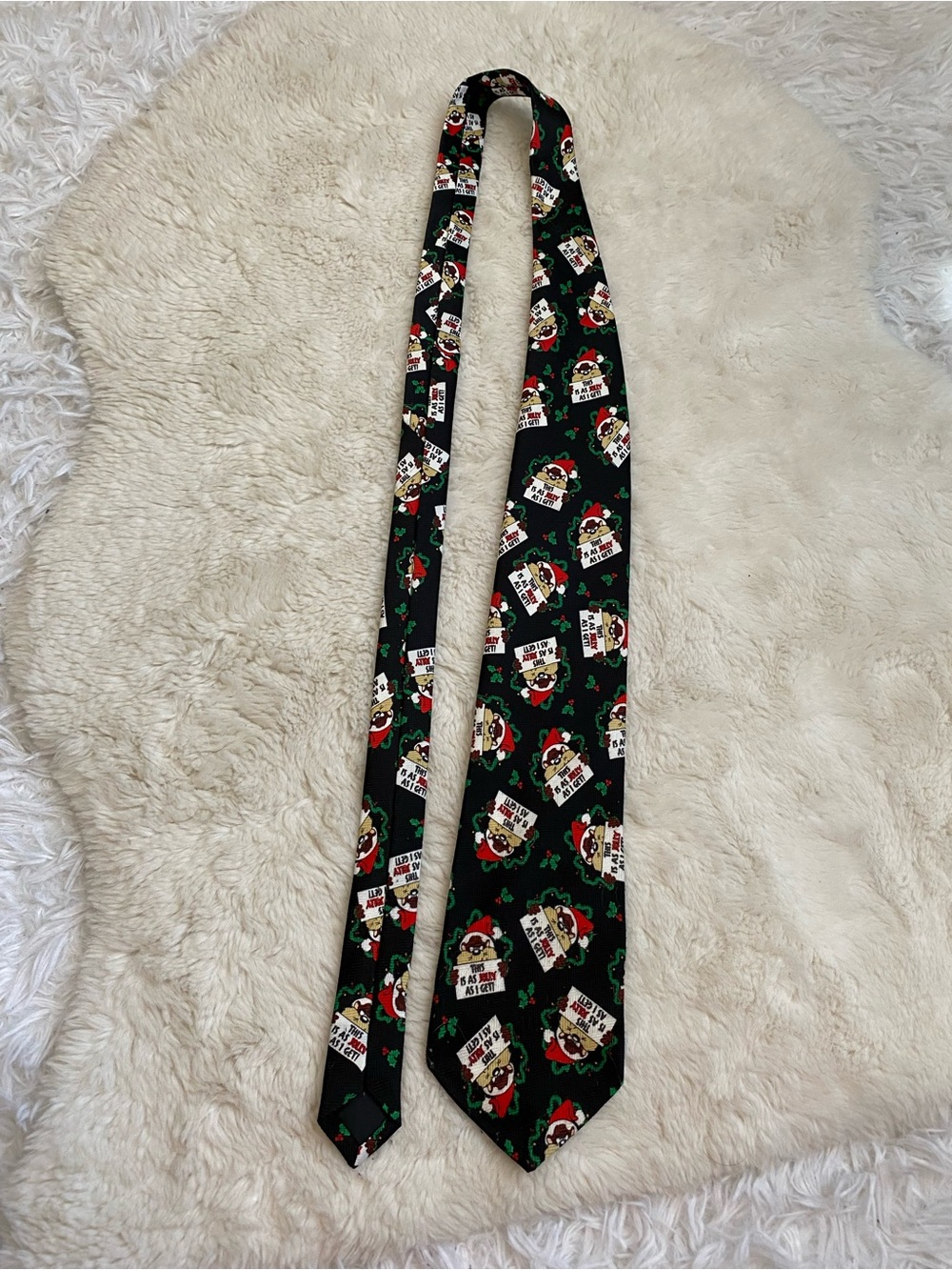 Looney Tunes vintage neck tie vintage 1999 Tasmanian Devil Christmas holiday